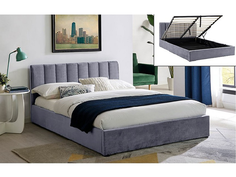 Manželská posteľ 160x200 cm Maude (sivá)
