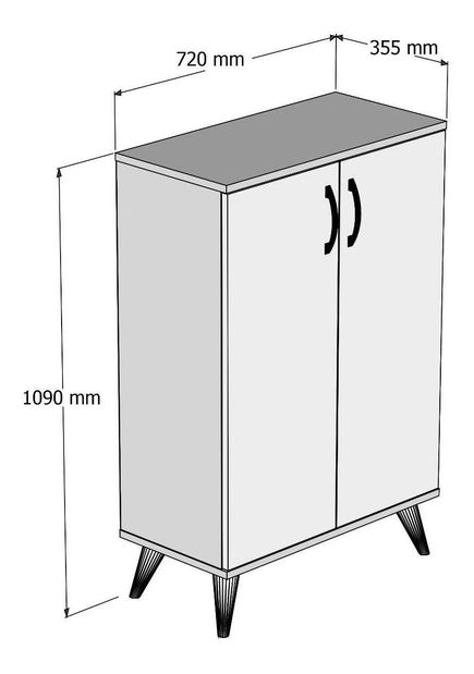 Botník (skrinka na topánky) Dakiku (biela)