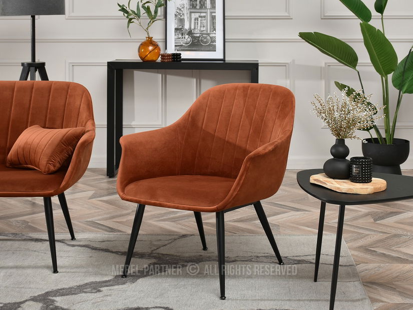 Fotel Osmol F (réz + arany)