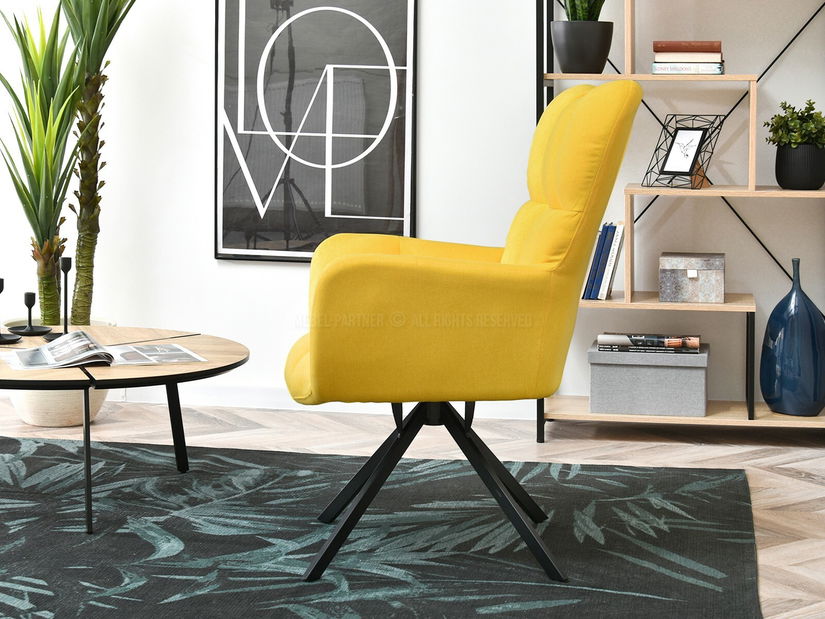 Kreslo Kikino X (žltá + čierna)