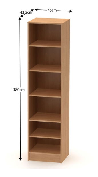 Regál Betta 4 04-014-00 (buk) *výpredaj