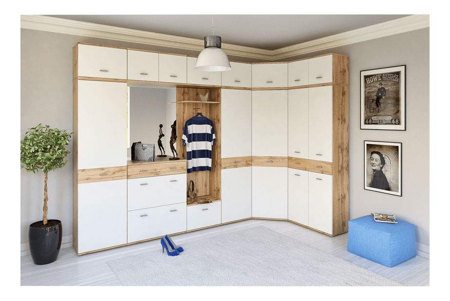 Komoda Cyrio typ 4 (dub wotan + biela)