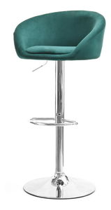 Stolička Hanzel (zelená + chrómová)