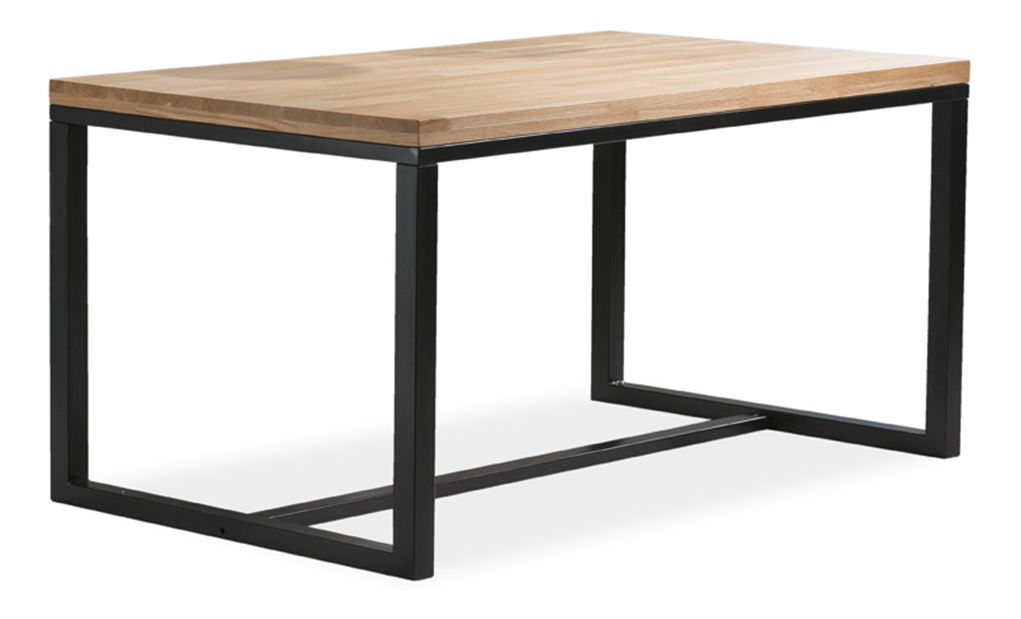 Étkezőasztal Myndi A (tömör) (tölgy + fekete) (4 főre)