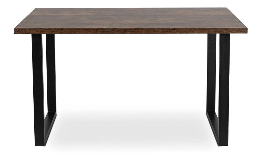 Masă sufragerie Varon (stejar rustic + negru) (pentru 6 persoane)