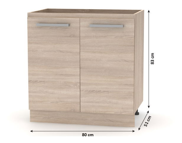 Bucătărie Noliana 240 cm (Stejar sonoma + Alb)