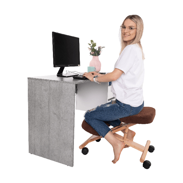 Ergonomická kľakačka Florentina (hnedá + buk)