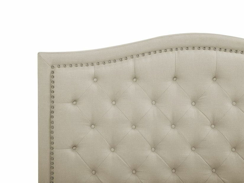 Manželská posteľ 180 cm AURORA (s roštom) (béžová)