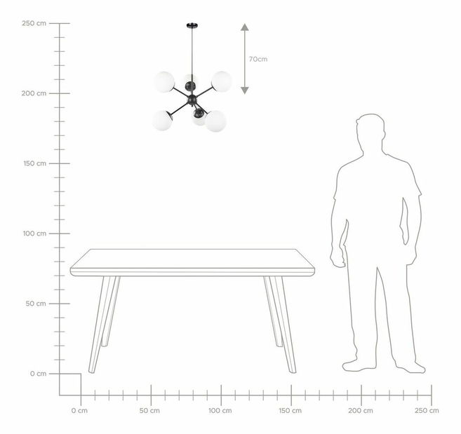 Závesné svietidlo Adew (čierna)