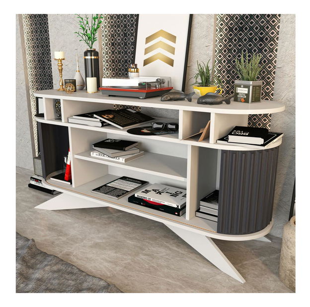 Skrinka Stark (biela + antracit) 