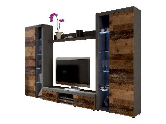 Mobilier living Rudby XL (old wood style + matera) (fără iluminat)