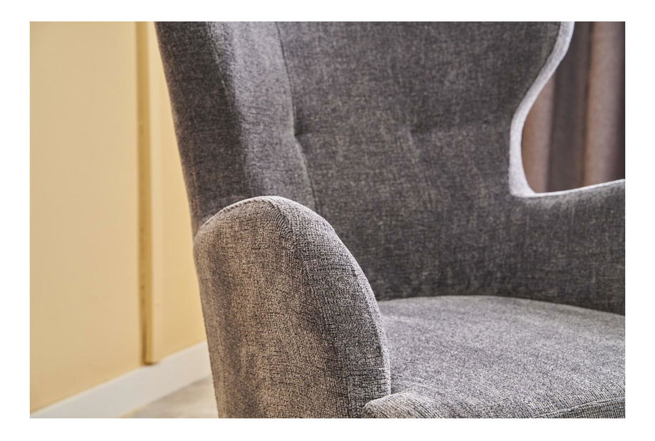 Füles fotel Kaveh 2 (szürke + fa)