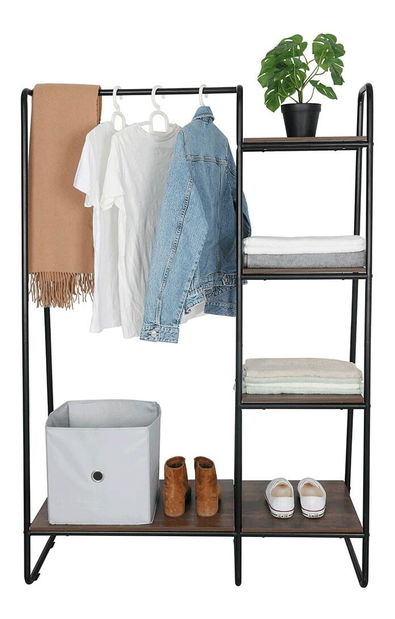 Organizator pentru dulap Fringe (negru + nuc)