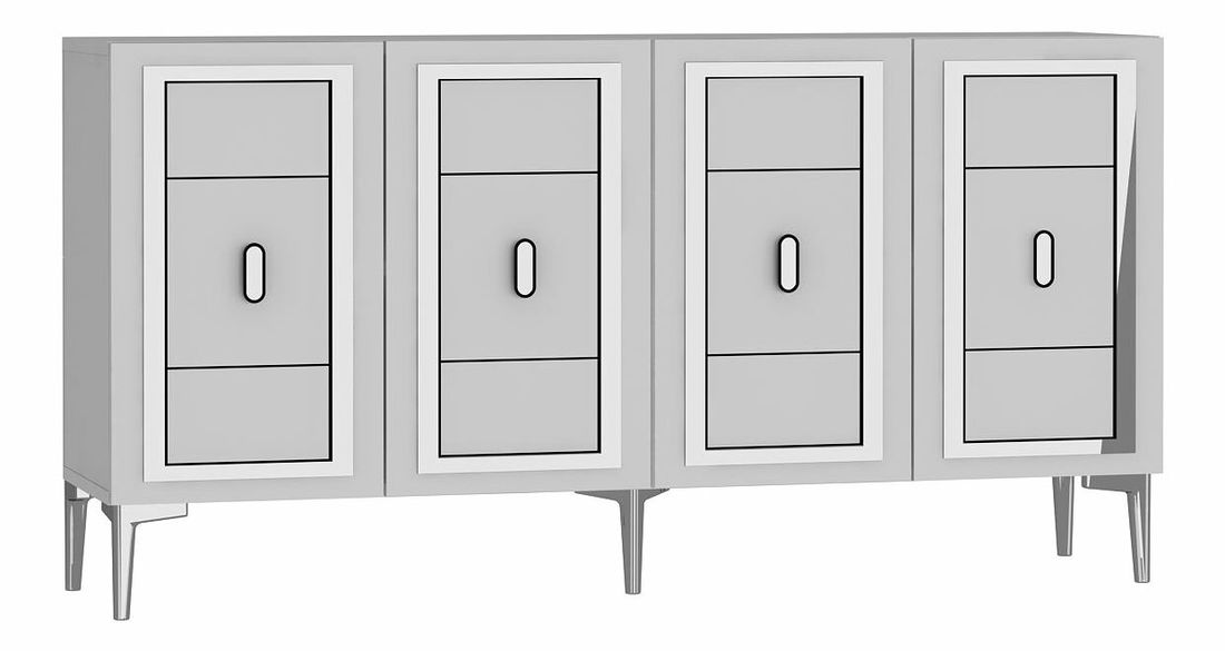 Skrinka Orino (biela + strieborná)