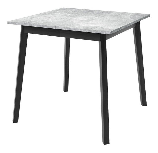 Jedálenský stôl Respaldado 85/85 (sivý mramor + čierna)