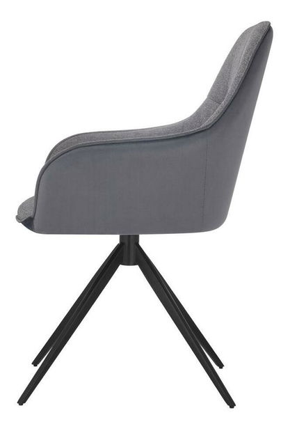 Forgó étkezőszék Forelan (szürke + fekete) 