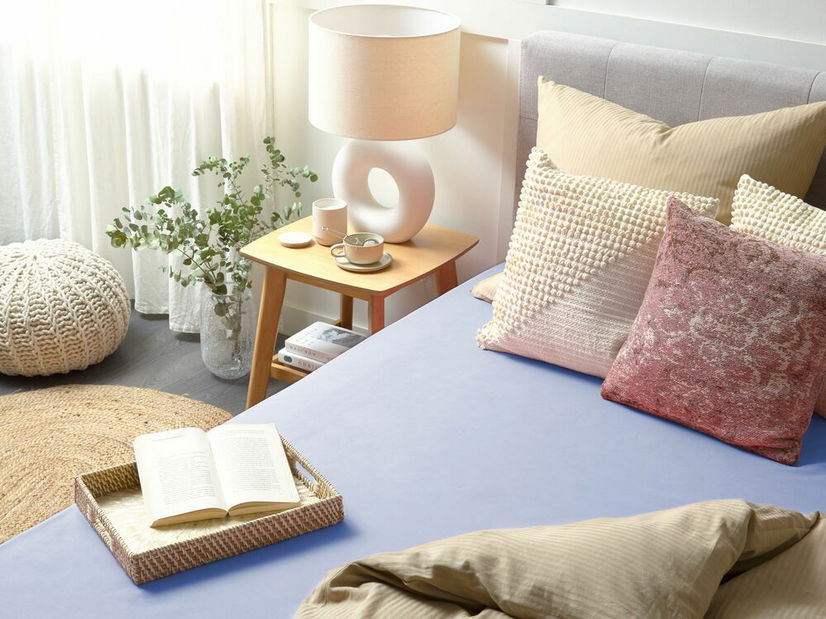 Cearceaf pentru pat 200 x 200 cm Januba (albastra deschis)