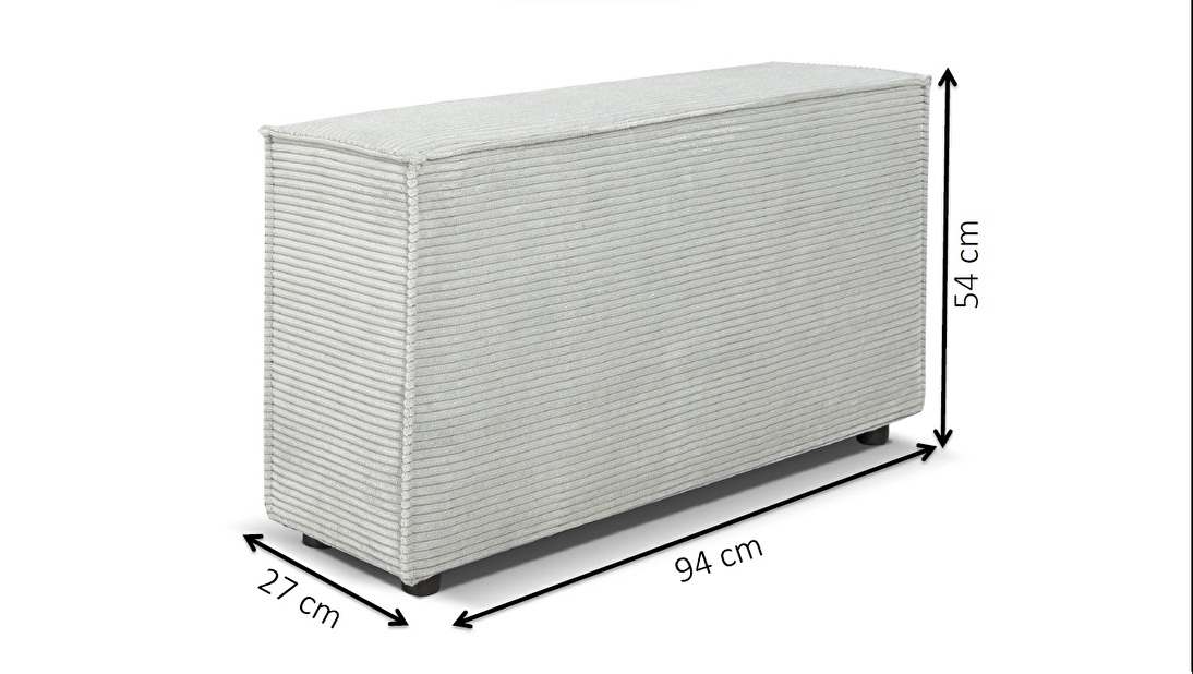 Kanapé modul (oldalrész) Cuboid (szürke) (B)