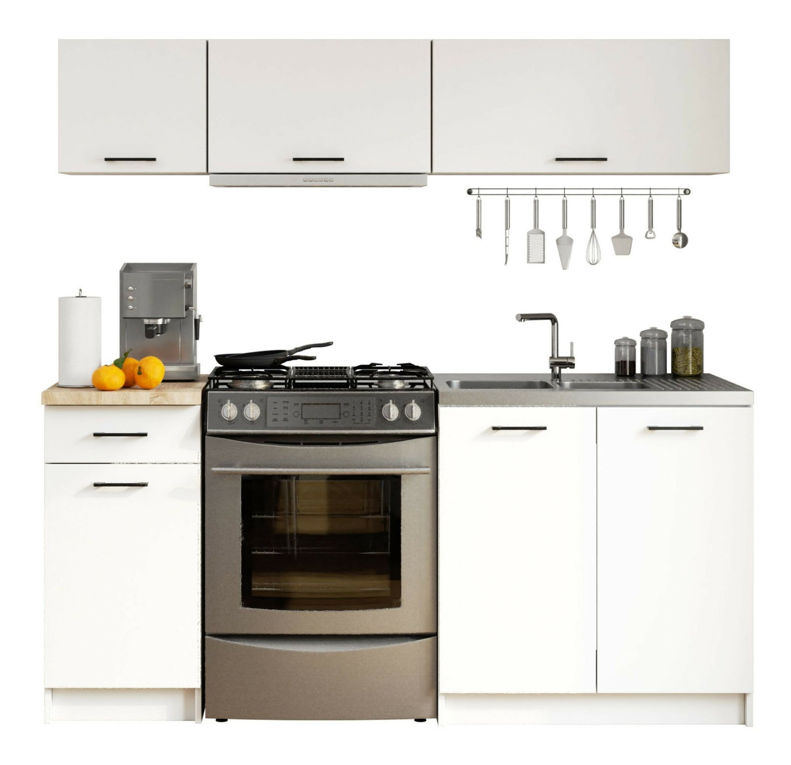 Set de bucătărie 180 cm Ozara IV (Alb)