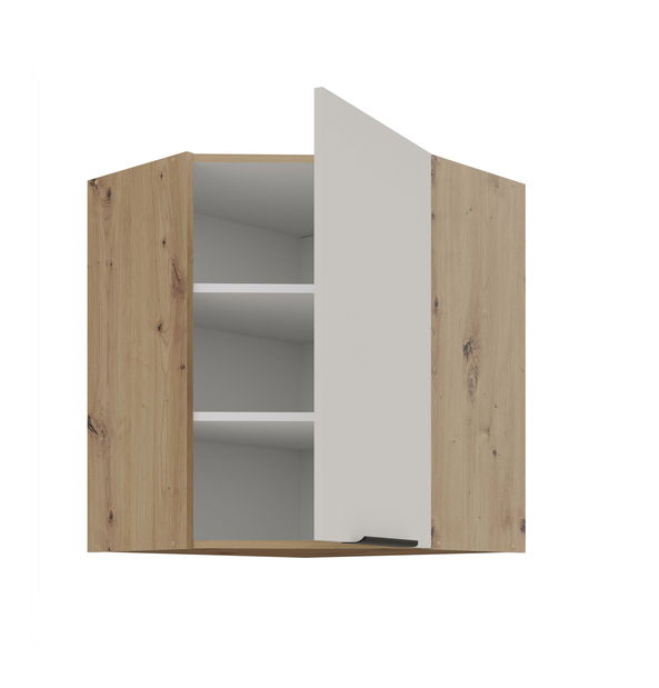 Dulap superior de bucătărie de colț Sayla 60x60 GN-72 1F (45°) (cashmir + Stejar artisan)