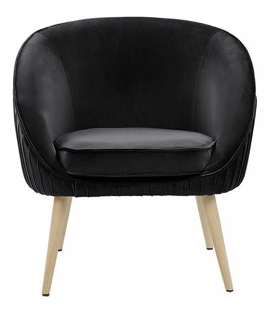 Fotoliu TOMSO (zamat) (negru)