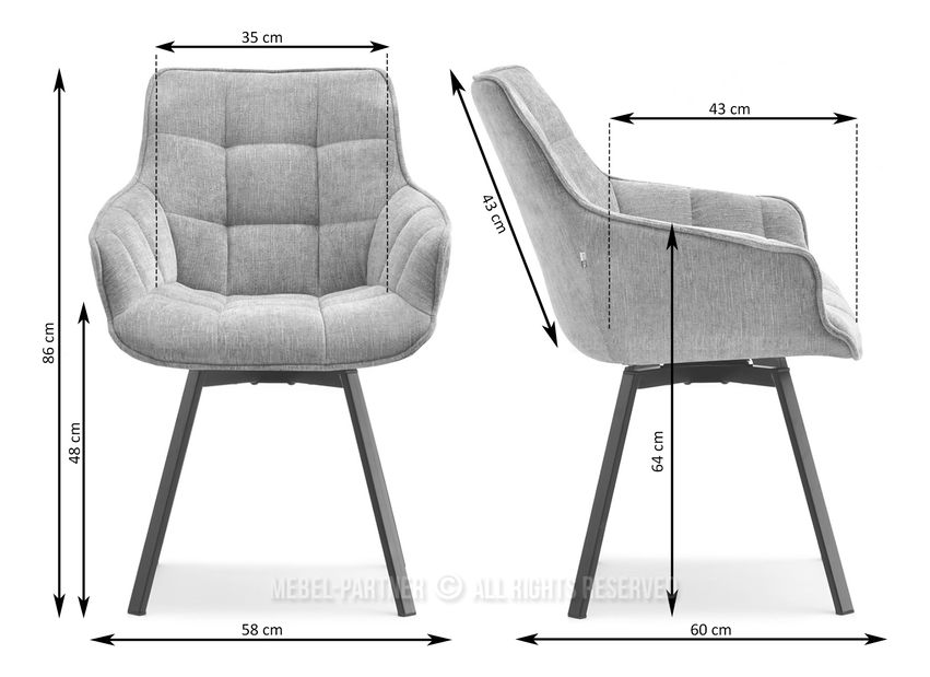 Scaun Aranbura (gri + auriu)