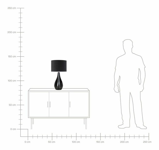 Stolná lampa Salte (čierna)