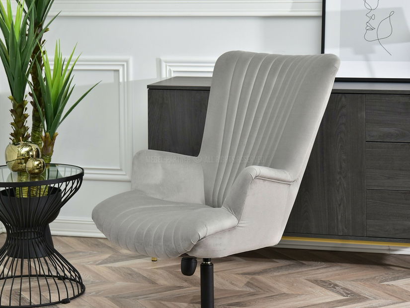 Fotoliu relax Elesenta (gri deschis + negru)