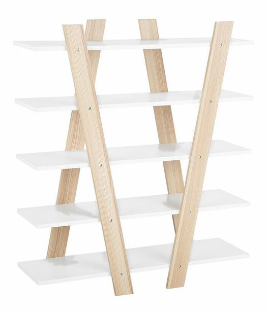 Set mobilier birou Enzo (Alb + lemn deschis)