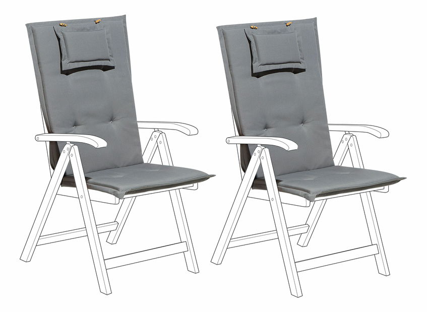 Set záhradného nábytku JAKARTA (svetlé drevo + grafit) (pre 2 osoby)