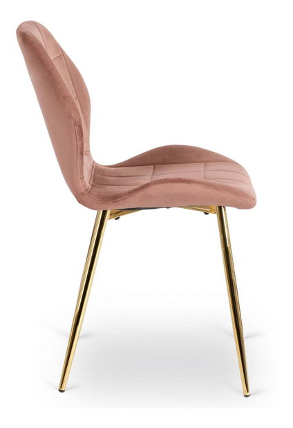 Set mobilier sufragerie Tengo (auriu + roz) (pentru 4 persoane)