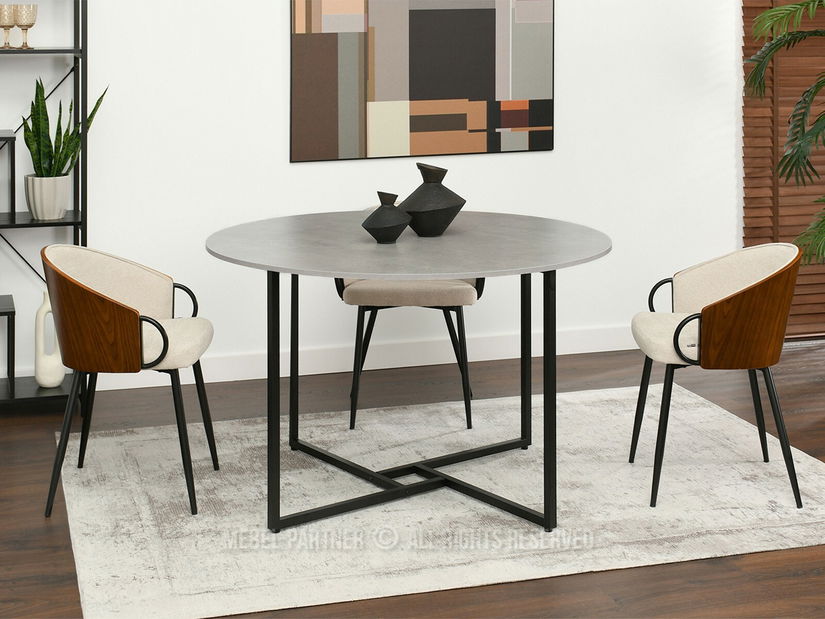 Blagovaonski stol Bird (beton + crna)