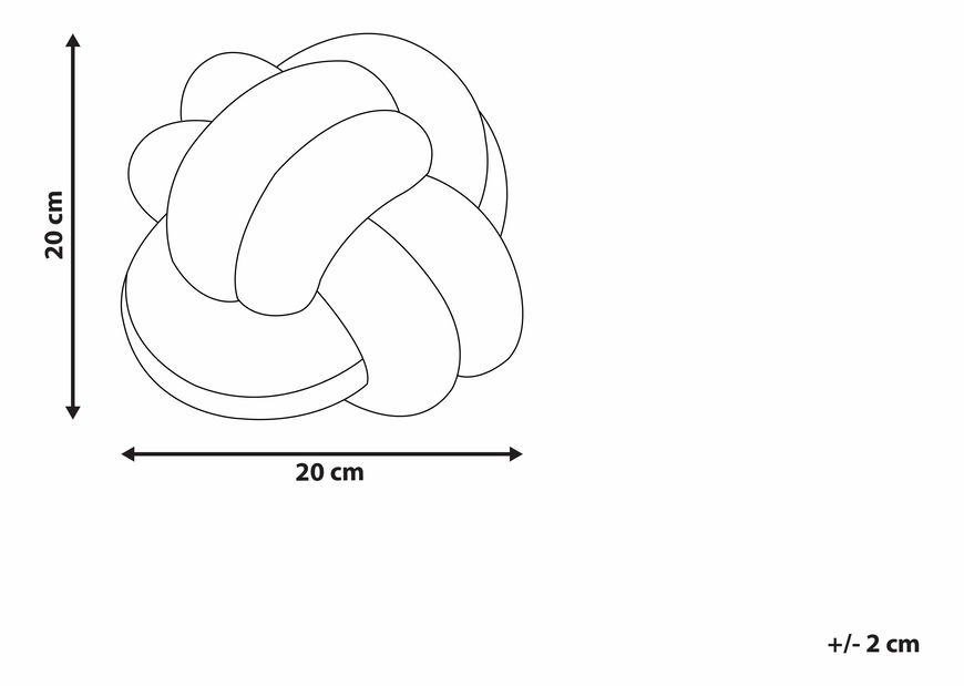 Vankúš 20x20 cm MENELI (čierna)