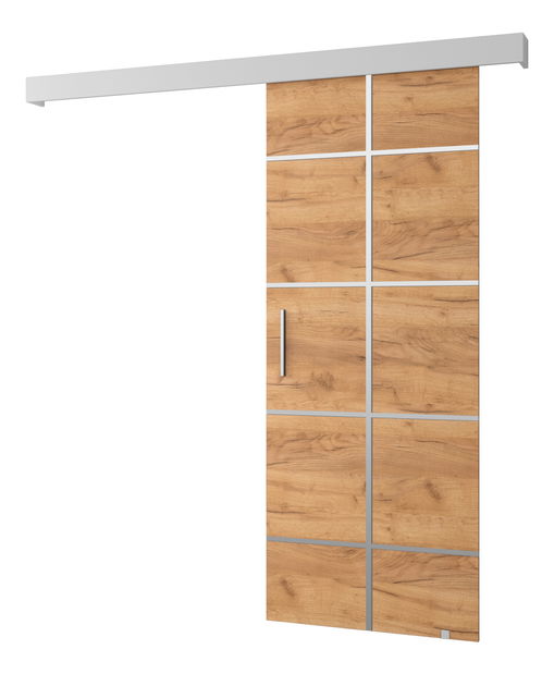 Posuvné dvere 90 cm Sharlene III (craft zlatý + biela matná + strieborná)