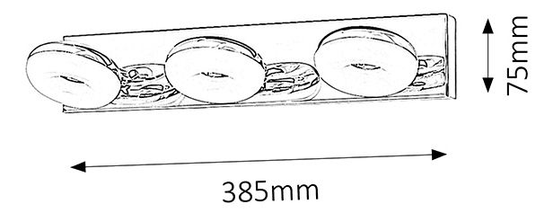 Iluminat pentru baie Beata 5718 (crom)