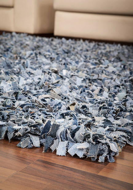 Ručne šitý koberec Rock n Roll 500 Denim