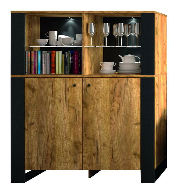 Vitrina Wendigo (hrast craft zlatni) 