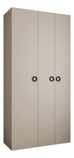 Ruhásszekrény 130 cm Carmela 50-1 (kasmír + fekete)