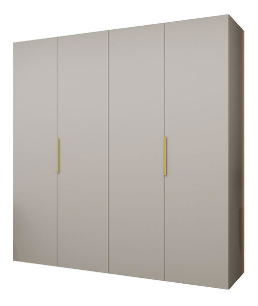 Ormar za garderobu 200 cm Mirabella 1 (kašmir + zlatna)