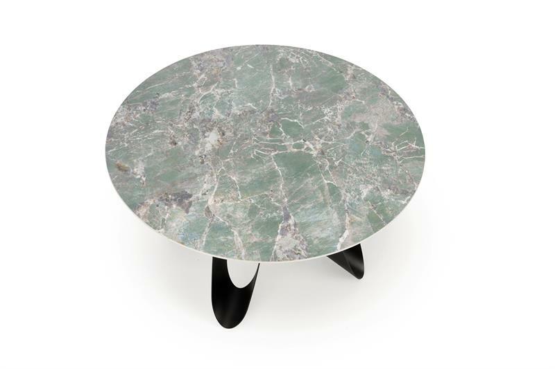 Blagovaonski stol Giacomo (zeleni mramor + crna) (za 4 osobe)
