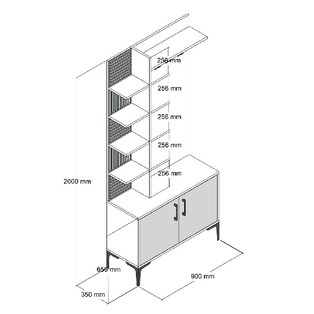 Set mobilier pentru hol Verana (Nuc + Crem)