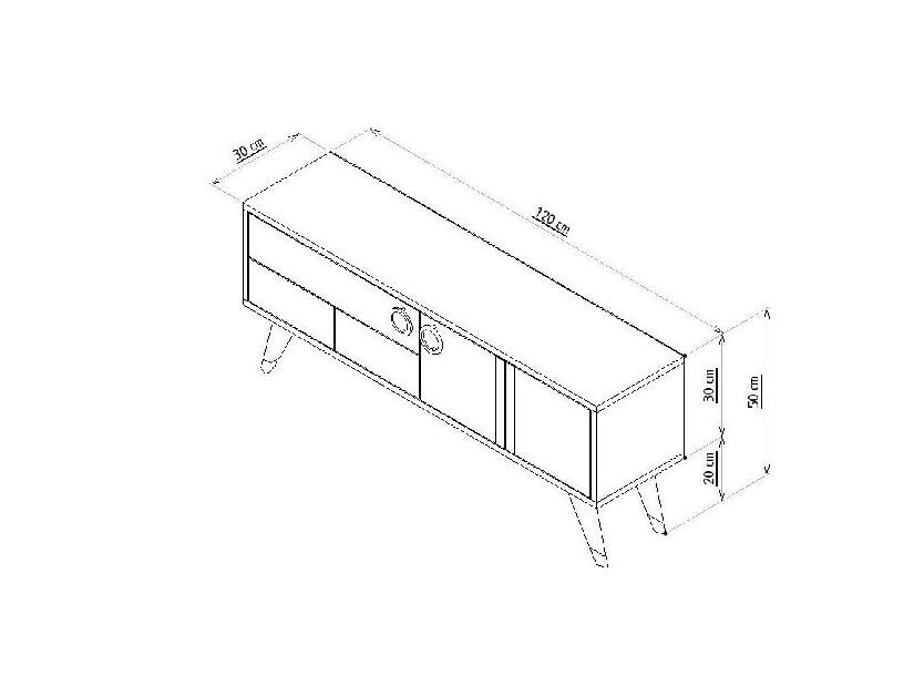 TV stolić/ormarić Davuba 3 (bijela) 