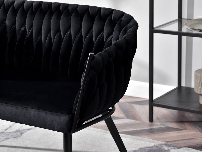 Pohovka dvojsedačka Radio (čierna)