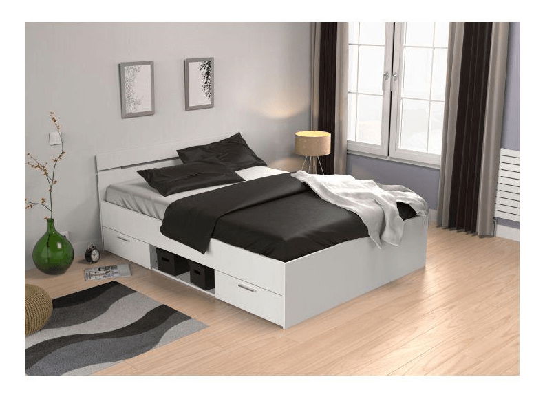 Manželská posteľ 140 cm Myriam (biela)
