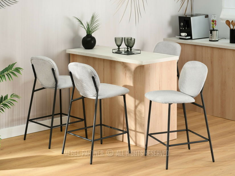 Scaun bar Aurelese (gri + negru)