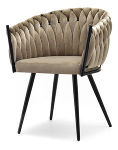 Jedálenská stolička Radio (béžová + čierna)