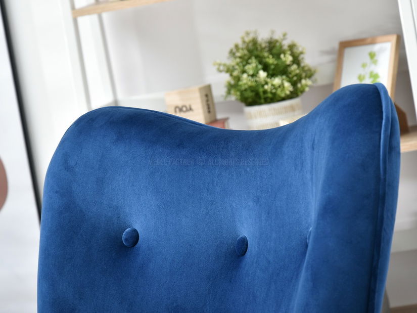 Kreslo Nutri (námorícka modrá + buk)