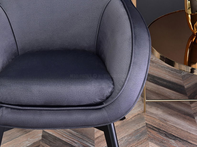 Dizájnos fotel Merch (grafit + fehér)