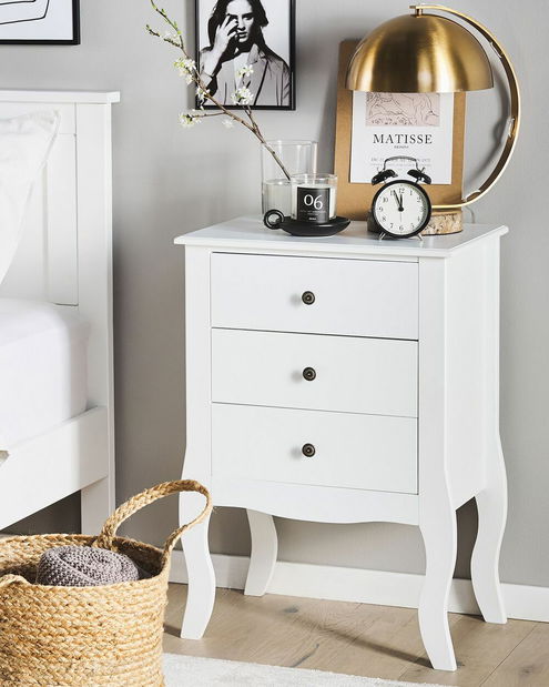 Nočný stolík Lanza 2 (biela)