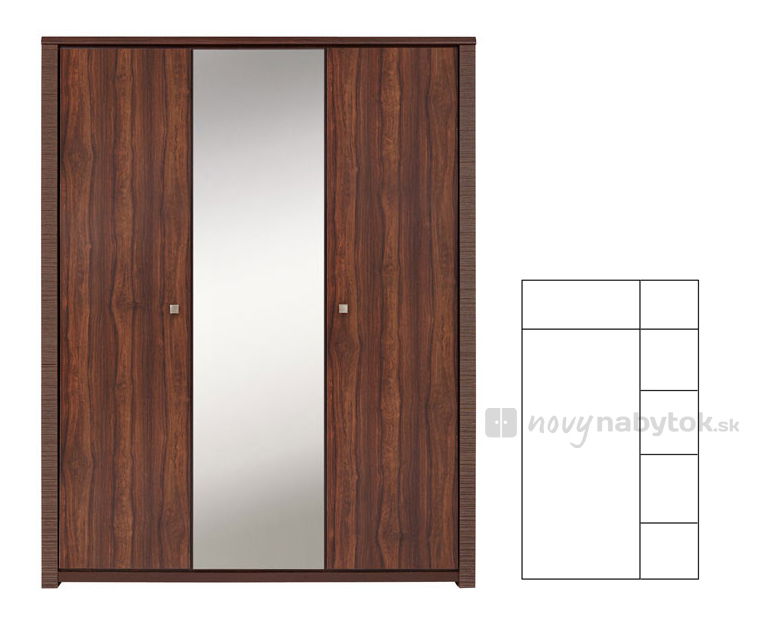 Šatníková skriňa BRW Senegal A SZF3D